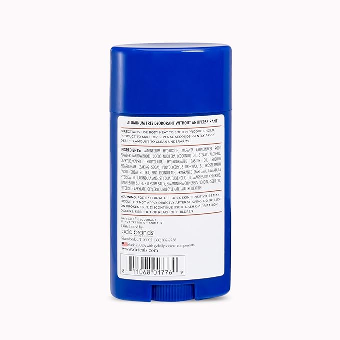 Dr Teal's Aluminum Free Deodorant, Coconut Oil with Essential Oils, 2.65 oz (Pack of 3)