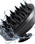 Sosoon Scalp Massager Shampoo Brush, Hair Scalp Scrubber Shower Hair Brush Head Massager for Stress Relax Hair Growth, Dandruff Brush Scalp Exfoliator for Women Men Kids Pets, Black