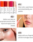 AKARY Velvet Mousse Liquid Blush Makeup for Cheeks, (Fine Flash))