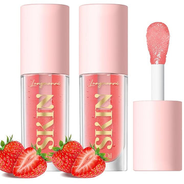 LANGMANNI Hydrating Lip Glow Oil,Moisturizing Nourishing Lip Oil,Lig