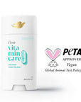 Dove VitaminCare+ Aluminum Free Deodorant Stick Coconut Water & Aloe for 72H Odor Protection Breathable Deodorant for Women 2.6 oz