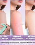 Lymphatic Drainage Silicone Body Scrubber for Shower - Exfoliating Silicone Loofah with Zinc Infused and Stiff Massage Nodes，for Improving Skin Health and Reduces Acne-Green