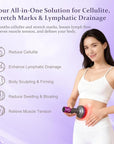 Lymphatic Drainage Massager，Help Reduce Stretch Mark, Cellulite, for Belly、 Neck、 Leg 、Hip Arm ，Improves Absorption of Skincare Body Oil Serum, Stretch Mark Creams and Stretch Mark Lotions
