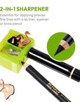 KISS NEW YORK Professional Duo Pencil Sharpener, Convenient, Essential Tool for Eye liner, Lip liner, Sharpens, Easy To Clean, Compact (Sharpener)