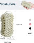 MtBoi Double-Sided Exfoliating Silicone Body Scrubber, 2-in-1 Bath Scrubber, Shampoo Brush, Silicone Loofah for All Skin Types, Shower Body Scrubber, Easy to Clean, Lather Well (Gray)