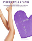 SATINIOR 4 Packs Self Tanning Mitt Applicators Double Sided Sunless Tanning Mittens Reusable Applicator Mittens Tanner Gloves with Thumb(Purple)