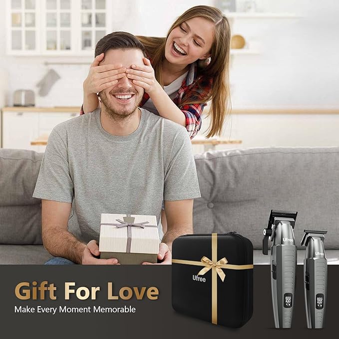 Ufree Professional Hair Clippers for Men, Clippers and Trimmers Set, Barber Clippers, Electric Beard Trimmer with Barber Bag, Gifts for Men