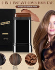 Safe and Convenient Comb Hair Dye, Touch up Combs, Waterproof and Sweat-Proof Hair Dye Comb, Portable Colouring Hair Dyes, 2 in 1 Instant Dye for Women & Men (Black)
