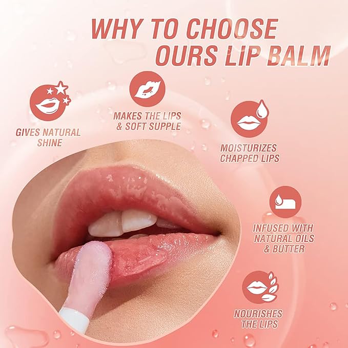 4PCS Fruit Smooth Plumping Lip Glow