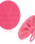 Food-Grade Soft Silicone Body Cleansing Brush Shower Scrubber, Gentle Exfoliating and Massage for All Kinds of Skin (Pack of 4)
