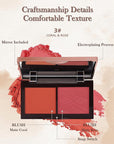 Face Matte Blush Powder Palette-2Colors Buildable Facial Cheek Women Girl-03
