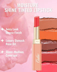 Oulac Apple Red Lipstick - Moisturizing Lip Stick Glossy Solid Shine Lip Gloss, Sheer Shine Juicy Finish, Lightweight and Hydrating Formula for Dry Lip Care, Vegan 2.2g/0.07oz (01)