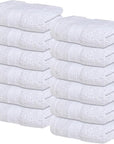Infinitee Xclusives Luxury Wash Cloths for Showering [13x13] – 100% Cotton Washcloths [Pack of 12], Soft and Absorbent Face Towels for Bathroom Wash Clothes, Gym, and Spa (Brilliant White)
