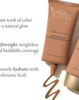LAURA GELLER NEW YORK Quench-n-Tint Hydrating Foundation - Light - Sheer to Light Buildable Coverage - Natural Glow Finish - Lightweight Formula with Hyaluronic Acid