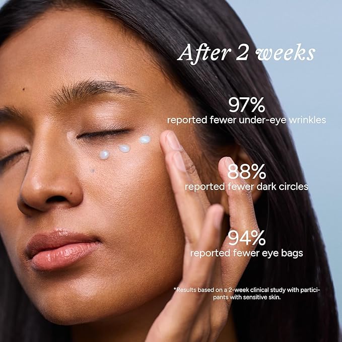 Renewing Eye Serum, Firming Hydrating Eye Cream with Bakuchiol Caffeine Hyaluronic Acid for Reduces Fine Lines, Dark Circles & Puffy Bags, Eyes Care with Zamak Applicator, 0.5 fl. oz