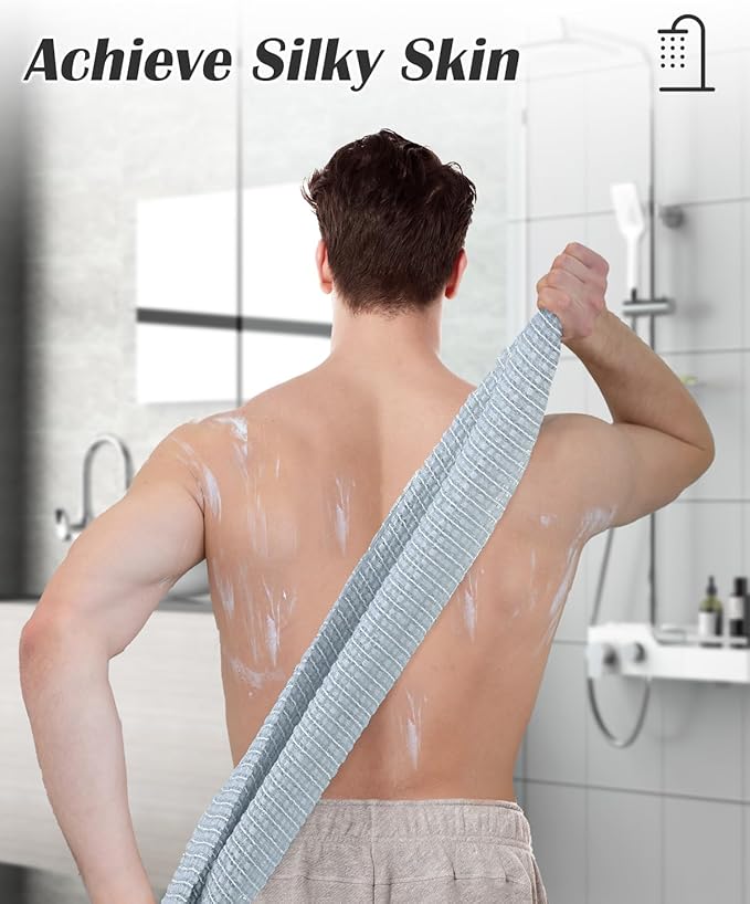 3D Wave Weave Japanese Exfoliating Washcloth, Intense Exfoliating Back Scrubber for Shower, Extra-Rough Body Scrub Towel, Korean Style, Volcano (Extra-Hard)