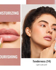 Oulac Moisturizing Shine Lipstick For Women Christmas Set 2PCS, 2 in 1 Tinted Lip Balm for Winter, Hydrated Juicy and Glossy Lip Color for Dry, Cracked and Chapped Lips, Vegan [07+14]