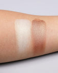 IS'MINE Single Duo Shimmer Brown Eyeshadow, Dual Color, Longwear, White Eye Makeup for Day & Night