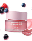 Klavuu Lip Mask Sleeping Pack (0.7oz) – Overnight Deep Hydrating Korean Lip Balm Treatment for Very Dry, Chapped Lips | Lip Lightening & Plumping with Instant Hydration | Gentle Exfoliating (Berry)
