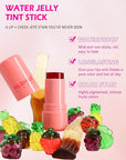 Makeup Jelly Tint,Cooling Water Jelly Tint Pink Blush Lip Stains-01