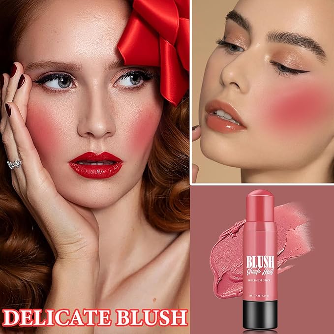 Cream Blush Stick Makeup,Blush Stick for All Skin & Eyes（#104）