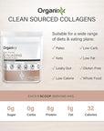 Organixx Collagen Peptides Powder with Vitamin C, Types I, II, III, V, X Hydrolyzed Collagen, Hair, Nail, Skin, Bone & Joint Health, Aging Support, Clean Sourced, Gluten Free, Unflavored, 15 Servings