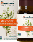Himalaya LiverCare for Total Liver Support, Cleanse and Detox, Protects Cells & Enzymes, 375 mg, 42 Capsules, 3 Week Supply
