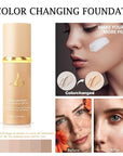 Match Foundation 4-in-1 with SPF 50 : Color Changing Foundation Medium Spectrum with 2 Brushes and 2 Cosmetics Sponge - Moisturizing & Concealer Face Makeup for All Skin Types