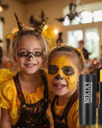 MEICOLY Yellow Face Paint Stick for Halloween SFX Lion Tiger Cosplay Makeup,Yellow Body Paint Stick for Field Day,Face Painting for Adults Kids,Waterproof Eye Black Baseball Softball Football Lacrosse