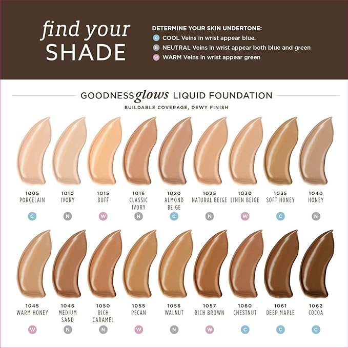 Burt's Bees Goodness Glows Liquid Makeup, Rich Caramel