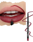 Runway Rogue Designer Liner Lip Pencil, Matte Garnet-Maroon Lip Liner Pencil and Lip Liner Sharpener, ‘Get the Look’