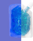 MEICOLY Glow in The Dark Body Face Glitter Gel,Luminous Halloween Sequins Chunky Glitter, Self-Adhesive Neon UV Blacklight Glitter for Body Face Hair Festival Sparkling Body Glitter for Women,Blue