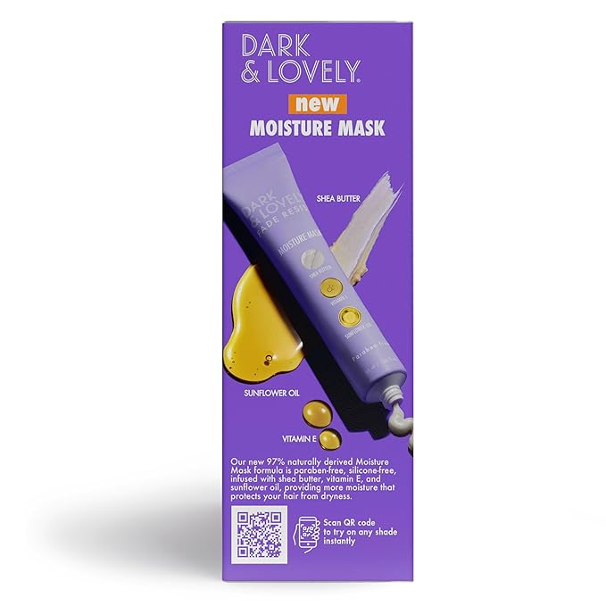 SoftSheen-Carson Dark and Lovely Fade Resist Rich Conditioning Hair Color, Permanent Hair Color, Up To 100 percent Gray Coverage, Brilliant Shine with Argan Oil and Vitamin E, Jet Black