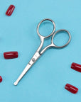 LIVINGO Premium Manicure Rounded Tip Scissors Multi-purpose Stainless Steel Cuticle Pedicure Beauty Grooming Kit for Nail, Eyebrow, Eyelash, Dry Skin, Nose Hair 3.5 inch