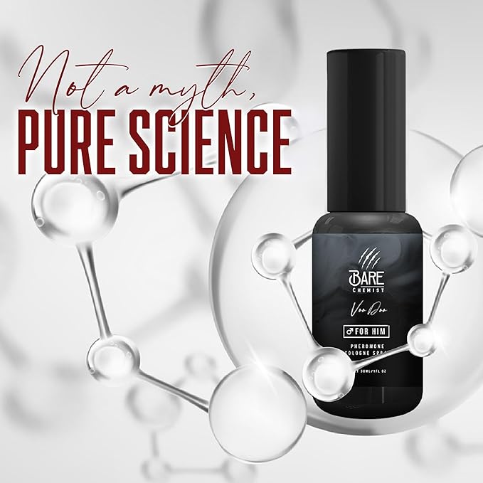 Voodoo Pheromone Cologne for Him - [Long Lasting Formula] Pheromone Perfume Oil Spray for Men 1oz. - Spice, Wood, Amber