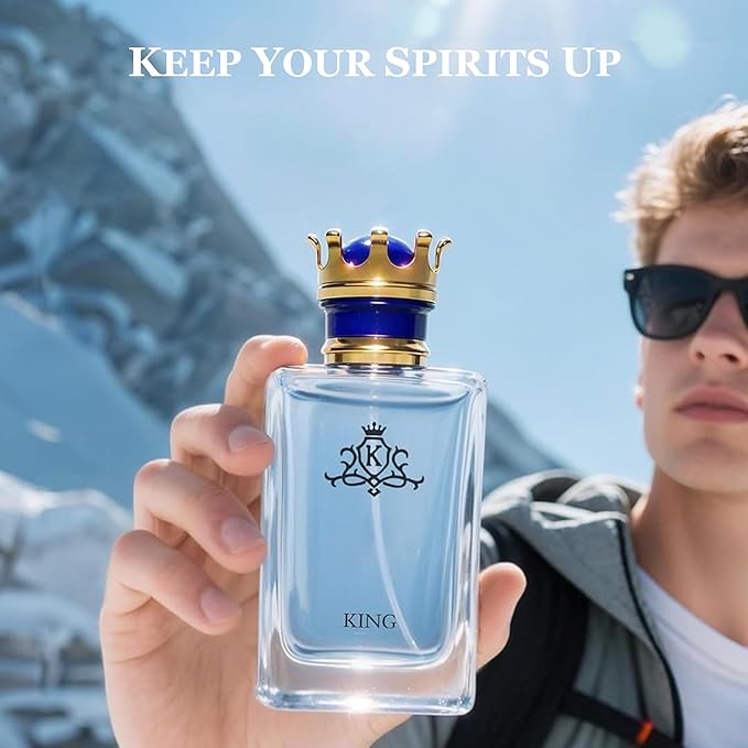 Men Cologne Set (3.4oz/100ml x 2PCS) Eau De Perfume Natural Spray Notes of Woody, Spicy, Citrus & Aromatic Long Lasting Fragrance for Daily Use (SeanBou&King)