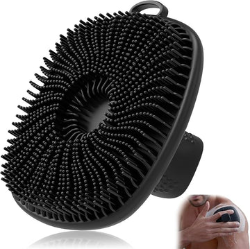 VWMYQ Silicone Body Scrubber, Silicone Loofah New Upgrade Richer Foam and Effective Cleaning, Ergonomic No-Slip Handle, Long-Lasting & Easy to Clean