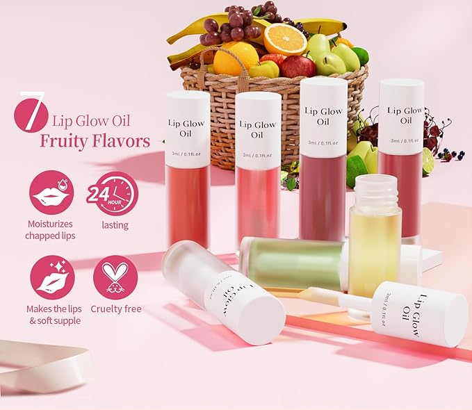2 Pack Plumping Lip Oil,No-Sticky Lip Nourishing