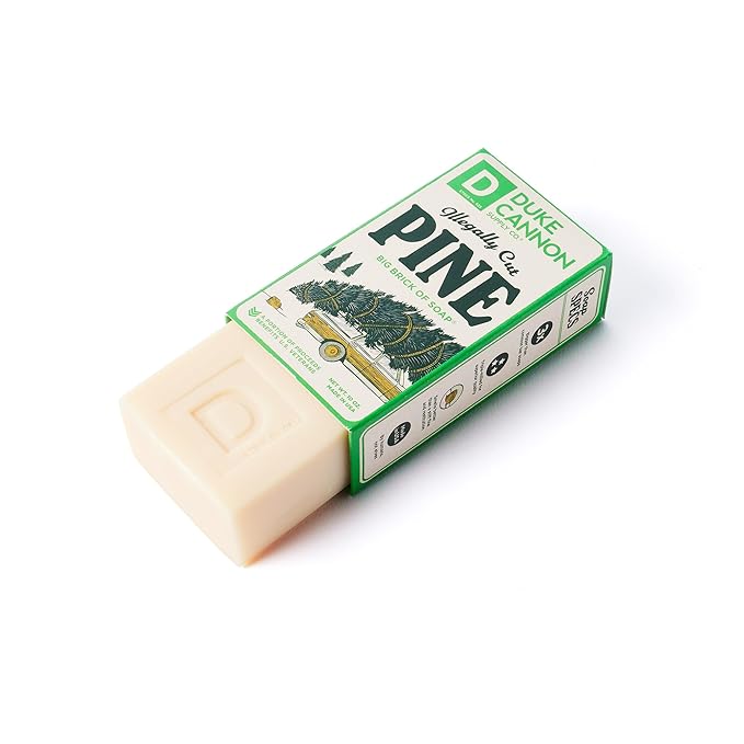 Duke Cannon Supply Co. Big Brick of Soap Bar for Men Holiday Edition - Illegally Cut Pine (Fresh Cut Pine Scent), 10 oz. (3 Pack)