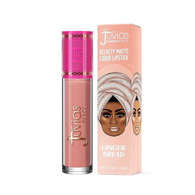 Juvia's Place Velvety Matte Liquid Lipstick Ginger Bread - Hydrating, Long-Wearing, Velvety Soft & Feather Light - Hyperpigmented Creamy Matte Lipstick for Women