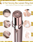gurelax Facial Hair Remover for Women, Painless Hair Removal Device(with 2 x Replacement Heads) -Best Touch Face Shaver for Mother/Wife/Girlfriend, Electric Razors for Upper Lip, Chin