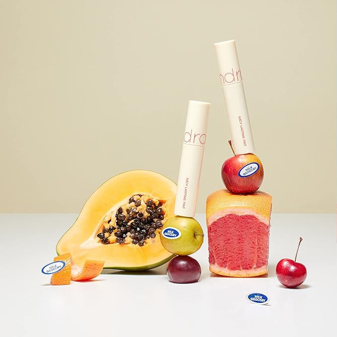 rom&nd Juicy Lasting Tint #28 Bare Fig - K-Beauty MLBB Lip Gloss for Cool Undertones, Vivid Long-Lasting Shine, Moisturizing & Non-Sticky Lip Stain