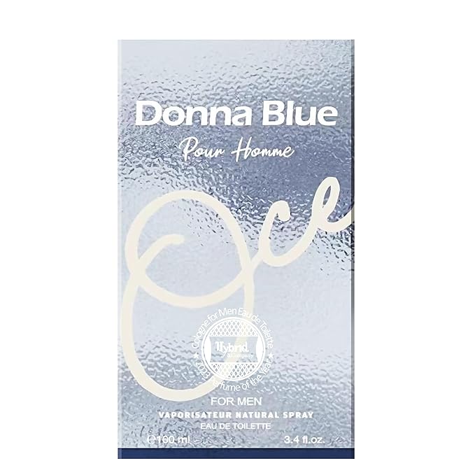 Hybrid & Company Donna Blue Pour Homme Eau De Toilette Natural Spray Vaporisateur 100ML 3.4FL.OZ