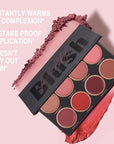 8 Colors Blush Palette, 4 Powder + 4 Cream Blush Palette, Contour and Highlight Blush Palette, Natural Nude Makeup Brighten Skin Tone Portable Makeup Blush, Professional Facial Makeup Blush