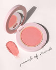 Wander Beauty Hydrating Powder Blush - Lightweight, Peach Blush Makeup with a Blurring, Satin Finish - Buildable Formula with Hyaluronic Acid, Squalane & Aloe Leaf Extract - Peach of Mind - 0.18 oz