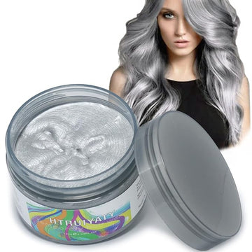 Temporary Grey Hair Color Wax,Natural Hair Spray Color Washable For Kids Women Men For Dark Light Hair Hairstyle Cosplay Halloween Party Christmas Diy Hairstyle