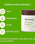Aveeno Positively Radiant Daily Gel Facial Moisturizer with Hyaluronic Acid & Tone-Correcting Soy, Hydrating & Brightening Gel Face Cream Evens Skin Tone & Texture, Hypoallergenic, 1.7 oz