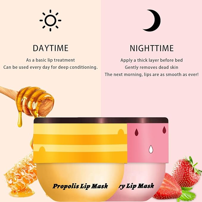 2 PCS Bee Lip Balm Honey Wrinkle