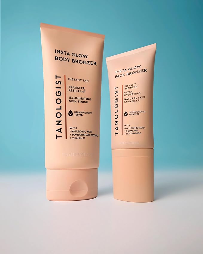 Tanologist Insta Glow Body Bronzer, Instant Illuminating Self-Tan, Hyaluronic Acid & Vitamin C, Streak-Free, Radiant Finish For All Skin Tones, 5.75 fl oz/170 ml Tube