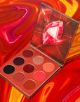 docolor Eyeshadow Palette 9Colors Red Eyeshadow Gemstone Shadow Palettes Highly Pigmented Mattes Shimmers Smokey Glitter Cream Colorful Powder Blendable Long Lasting Waterproof Makeup Palette